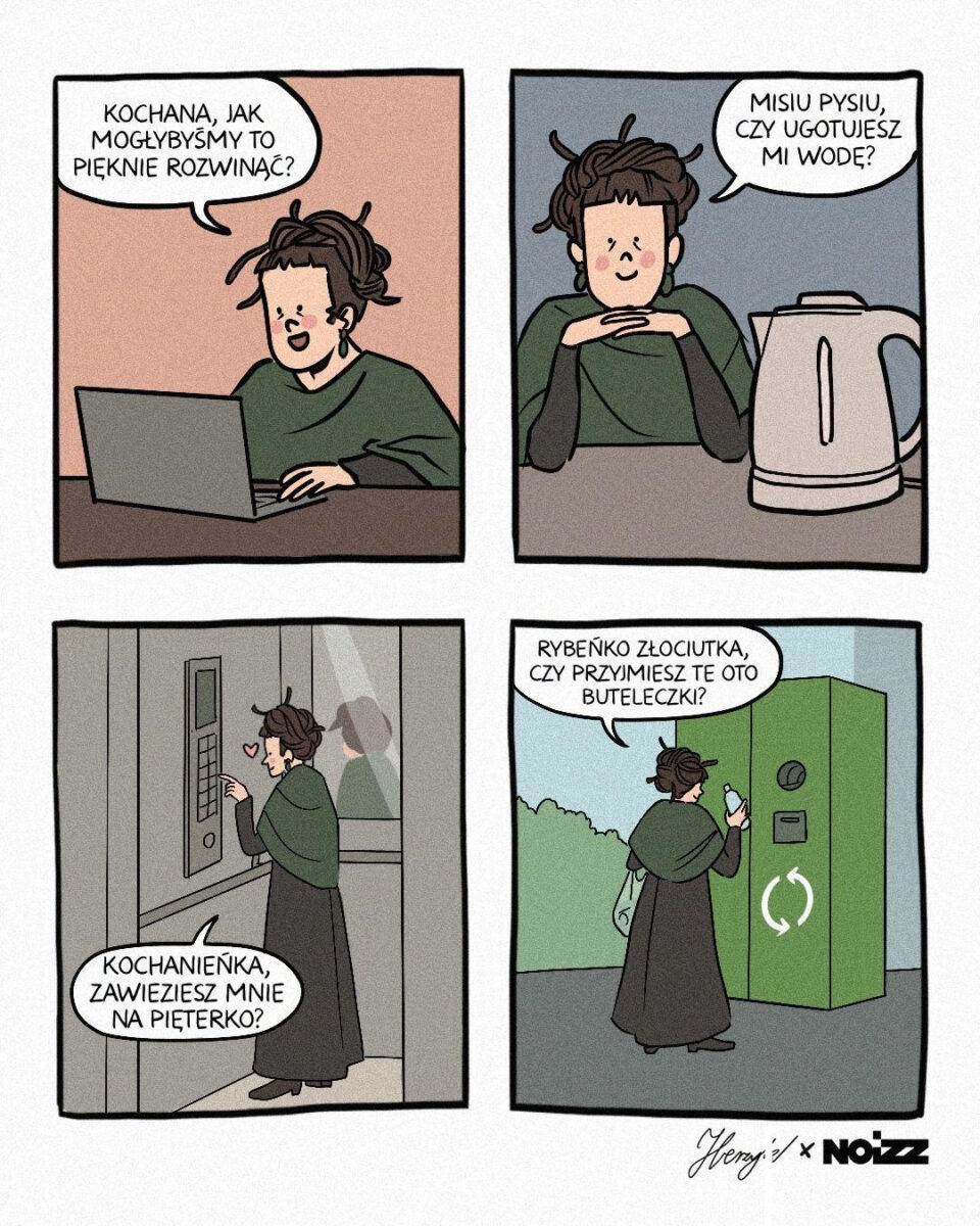 komiks satyryczny olga tokarczuk i ai herzyk